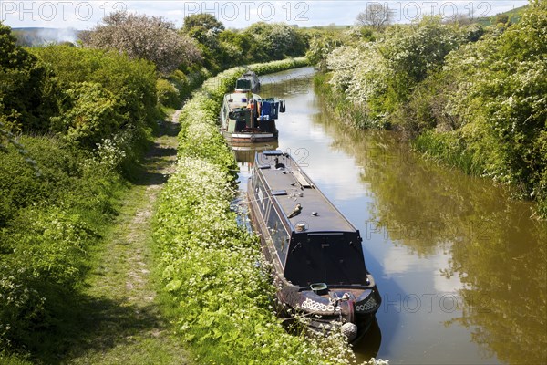 Kennet and Avon canal stretch between All Cannings and Alton Barnes, Vale of Pewsey, Wiltshire,