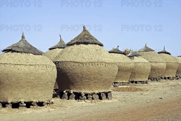 Traditional granaries, grain storehouses in the Sahel, Niger, Western Africa, Africa