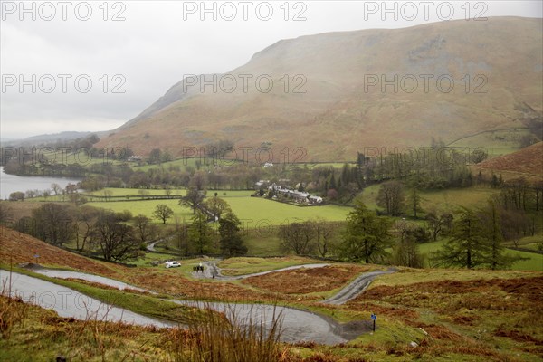 Rain and bad weather Howtown, Ullswater, Cumbria, England, UK