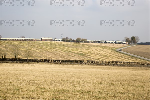 Westdown army military camp barracks, Tilshead, Salisbury Plain, Wiltshire, England, UK