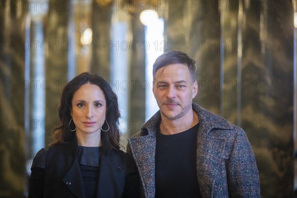 Stephanie Stumph and Tom Wlaschiha - Press event for the moderation of the SemperOperaball 2024,