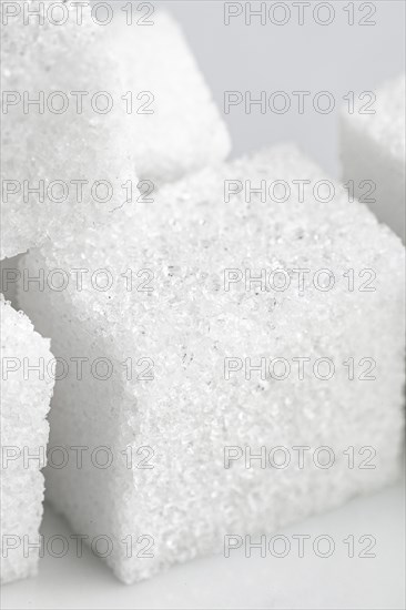 Macro absorption of white sugar cubes