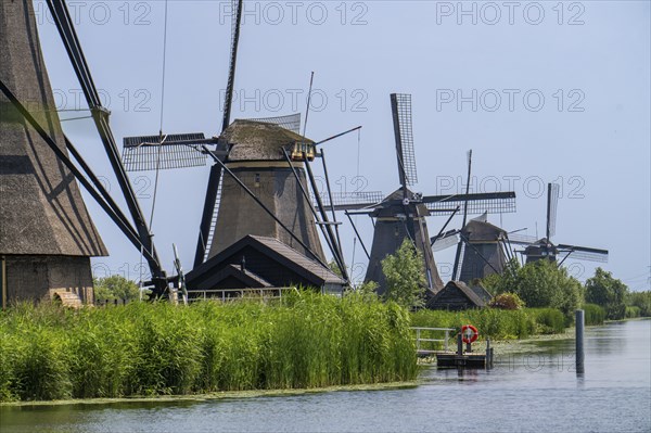 Kinderdijk, 18 windmills designed to pump water from the polders to utilise the land, one of the