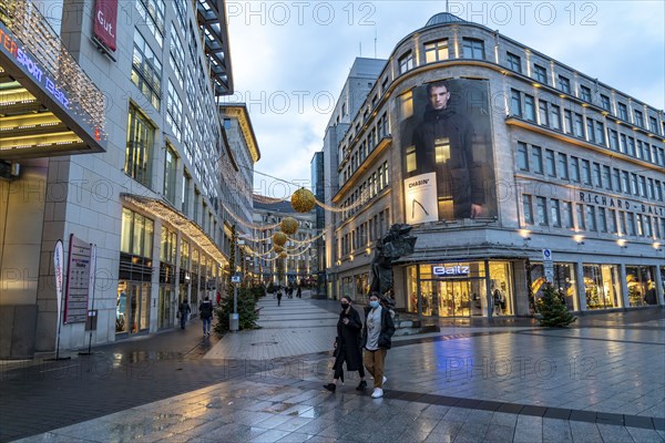 The city centre of Bochum, on the day of the opening of the Christmas light decorations, usually