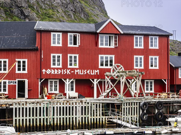 Tørrfisk museum (dried fish museum), the typical red wooden houses are now used as museum, village