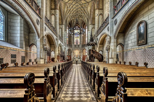 All Saint Church or Castle Church, Central nave, Luther City Wittenberg, Saxony Anhalt, Germany,