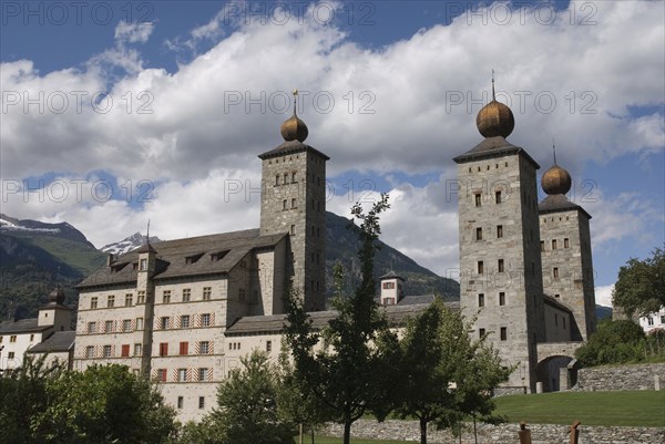 Stockalper Castle in Brig, Valais, Switzerland, Europe