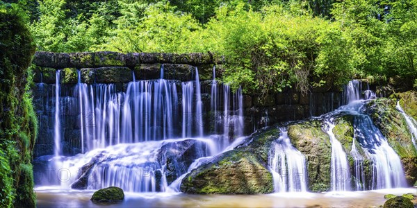 Geratser waterfall, near Rettenberg, Allgäu, Bavaria, Germany, Europe