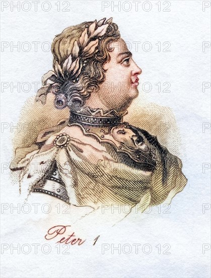 Peter I or Peter the Great 1672-1725 Tsar of Russia 1682-1725 from the book Crabbs Historical