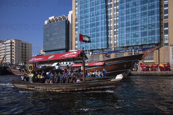 Abra water taxi, passenger transport, Dubai Creek, RTA, transport, Deira, Dubai, United Arab