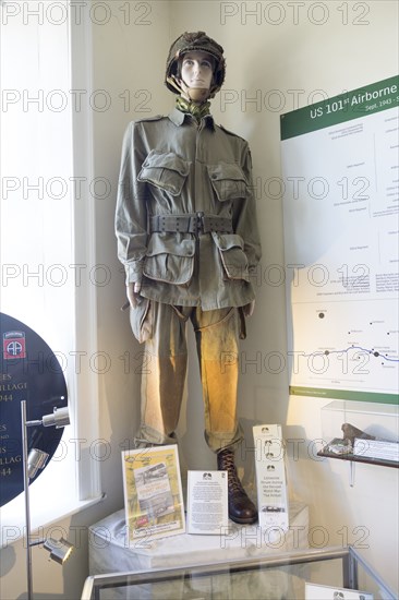 World war two military display at Littlecote House Hotel, Hungerford, Berkshire, England, UK, US