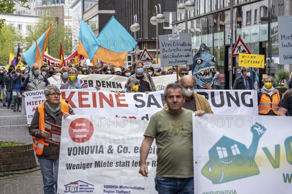 Demonstration against property companies such as Vonovia and others, against rent increases, for