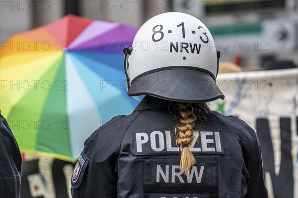 Police operation at a demonstration against the planned assembly law in North Rhine-Westphalia, in