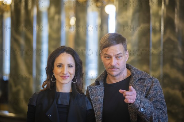 Stephanie Stumph and Tom Wlaschiha - Press event for the moderation of the SemperOperaball 2024,