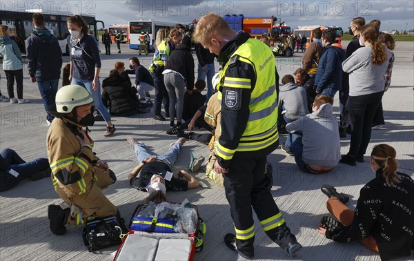EASA emergency exercise at BER Airport, emergency services rehearsed an emergency in the aviation