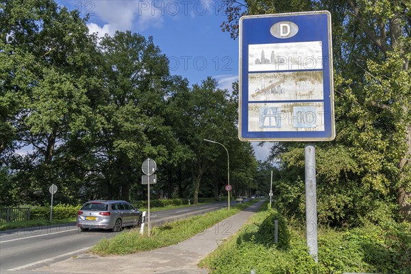 Green border, border crossing Siebengewald-Gaesdonck, south of Goch, without controls, between the