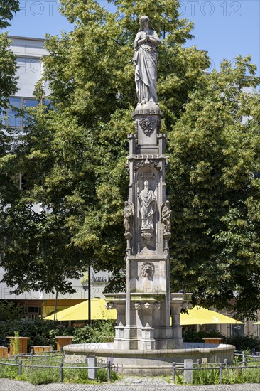Marian Column at Marienplatz, Paderborn, Westphalia, North Rhine-Westphalia, Germany, Europe