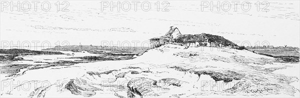 The Hammrichshaus near Emden, East Frisia, North Sea, Lower Saxony, dune landscape, loneliness,
