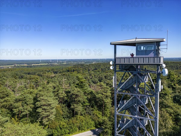Fire watch tower on the Rennberg, near Flaesheim, Haltern am See, in the Haard forest area, one of