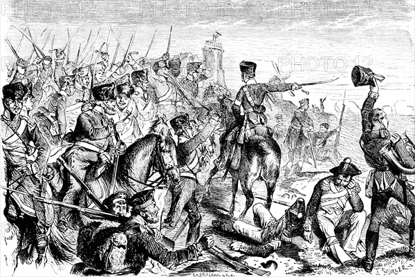 Colonel Below with his Lithuanians in front of Paris, March on Paris, Napoleonic Wars, Wars of