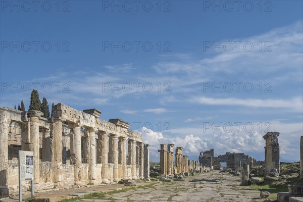 Ancient city of Hierapolis, Pamukkale, UNESCO World Heritage Site, Anatolia, Turkey, Asia Minor,