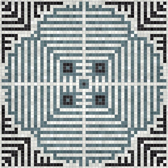 Mosaic tiles background, seamless vector pattern