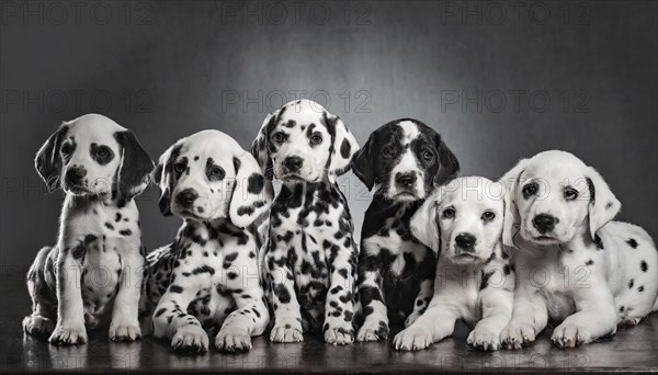 Pets, Dog, Dalmatian, Puppies, AI-generated, AI generated