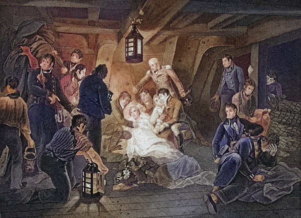 Death of Lord Nelson. Horatio Nelson, Lord Nelson, Viscount Nelson, 1758-1805, British naval