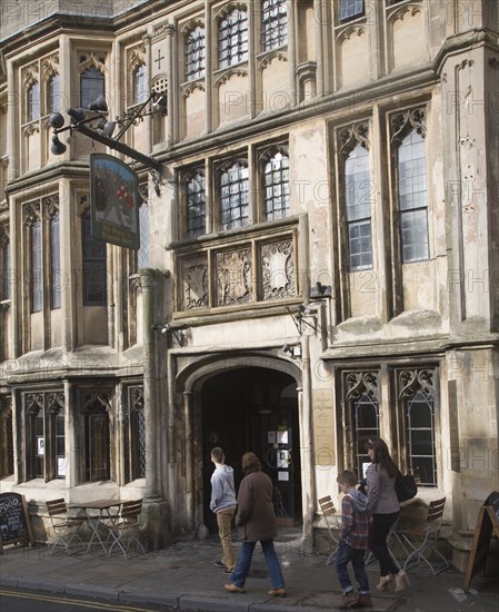 Historic the George and Pilgrim's hotel, Glastonbury, Somerset, England, United Kingdom, Europe