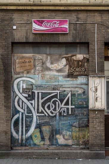 The Schalke Mile, Mile of Tradition, Kurt-Schumacher-Straße in Gelsenkirchen-Schalke, side street,