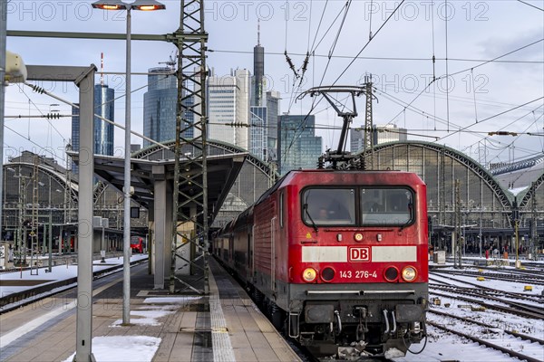 Frankfurt am Main main station, regional express, at the exit, Hesse, Germany, Europe