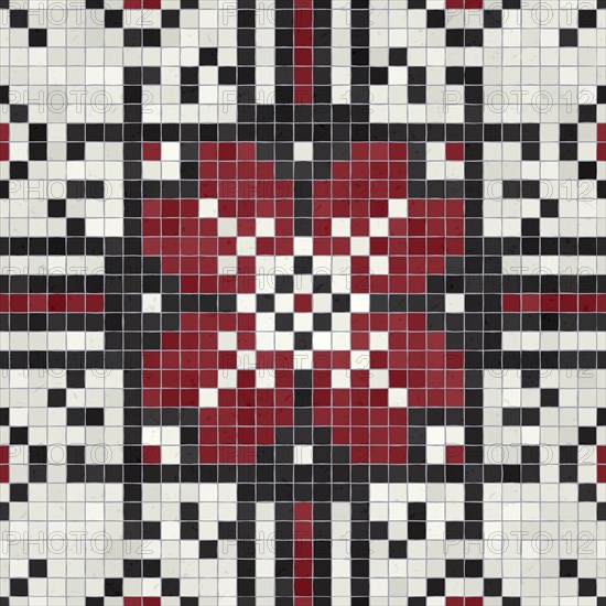 Mosaic tiles background, seamless vector pattern