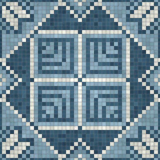 Mosaic tiles background, seamless vector pattern