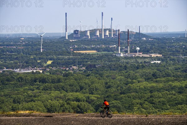 View from the Haniel spoil tip over the green Ruhr landscape to the north-east, over the