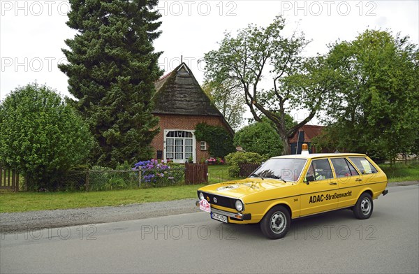 Europe, Germany, Lower Saxony, Lower Elbe Classics, classic car tour, VW Passat estate, ADAC road