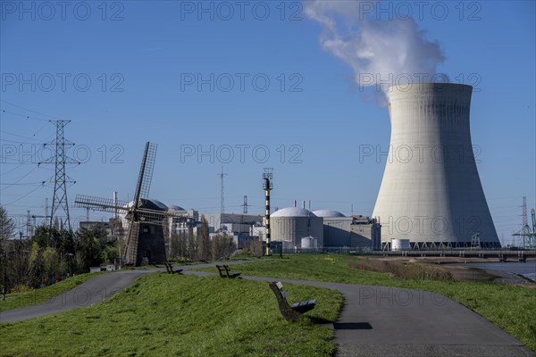 The Doel nuclear power plant on the Scheldt, one of two nuclear power plants in Belgium, consists