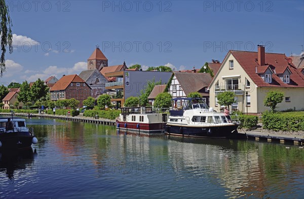 Europe, Germany, Mecklenburg-Western Pomerania, Plau am See, Lake Plau, Elde-Müritz waterway,