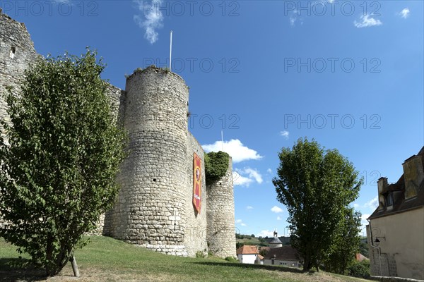 Billy. Fortified castle, showcasing medieval architecture from the 13th century in Allier