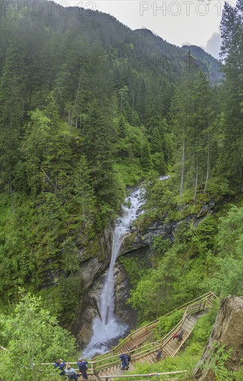 Upper waterfall in the Raggaschlucht gorge, Flattach, Carinthia, Austria, Europe