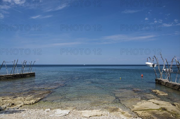 Hanging boats in Savudrija, Istiren, Croatia, Croatia, Europe