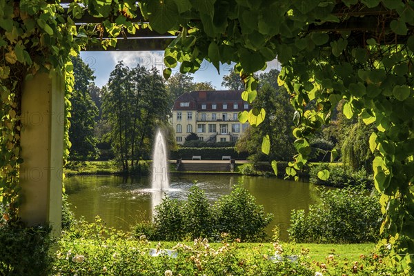 The historic Raffelbergpark in the Speldorf district, part of the former Raffelberg brine baths,