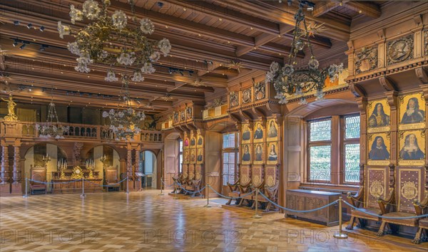Castle Interior Great Hall Panorama Detmold North Rhine-Westphalia Germany