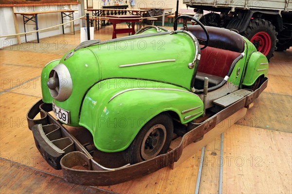 Car from the Berlin Ring motorway around 1950, vintage car, bumper cars from an old autodrome,