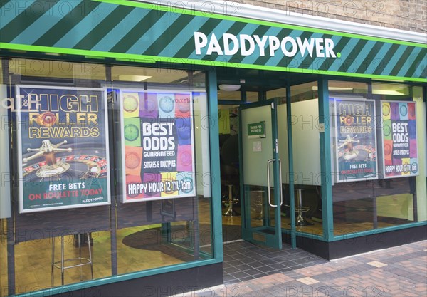 Paddypower betting shop in central business district of Swindon, England, United Kingdom, Europe