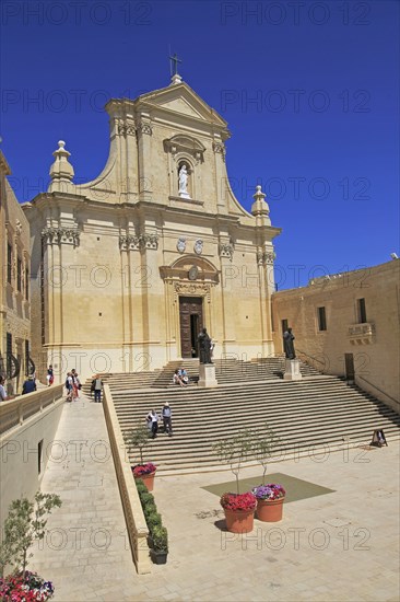 Cathedral church of the Assumption in citadel castle Il-Kastell, Victoria Rabat, Gozo, Malta,