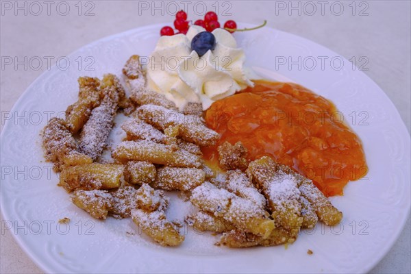 Waldviertler Nussnudeln, nut noodles, with apricot compote, food, Gmünd, Waldviertel, Lower