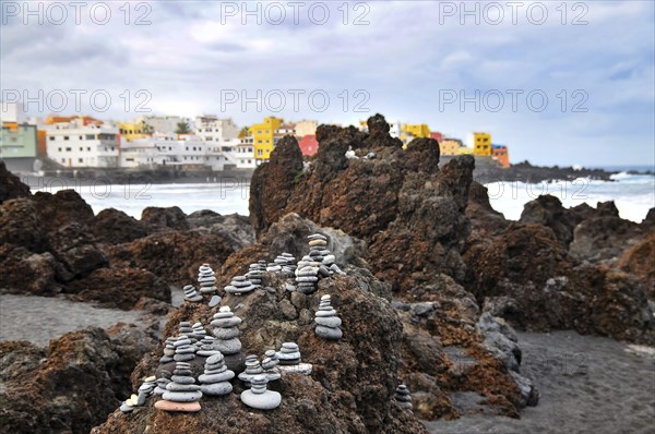 Playa Maria Jiménez beach near Puerto de la Cruz on the north coast of the island of Tenerife,