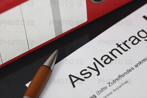 Symbolic image: Asylum application form in Germany