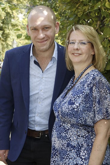 Johannes Hallervorden and Nathalie Hallervorden at the annual press conference for the 2024/25