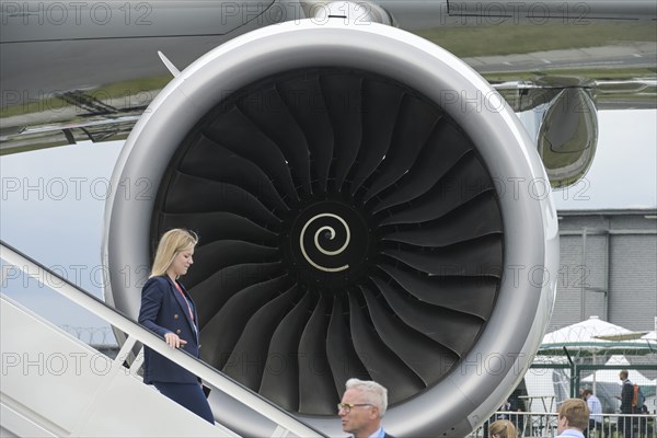 Engine, Emirates Airbus A380, ILA 2024, International Aerospace Exhibition Berlin, Schönefeld,